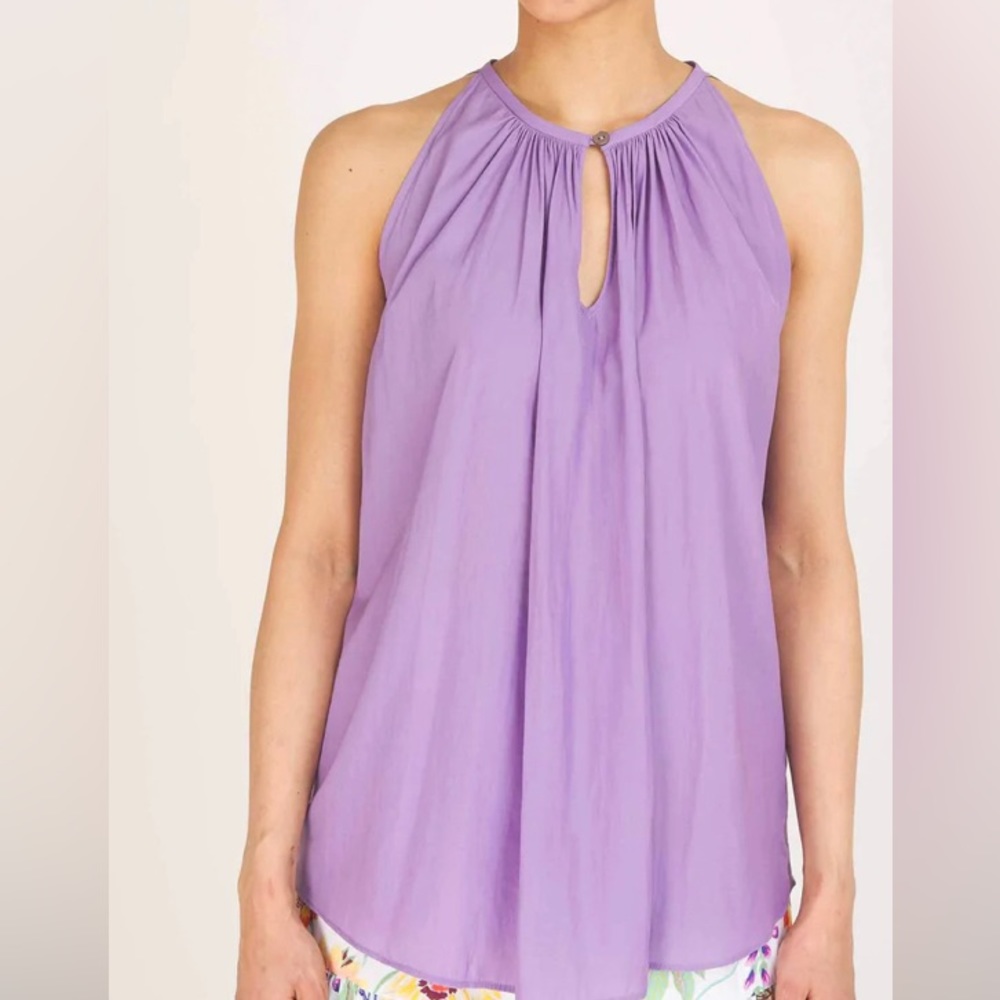 Keyhole Halter Blouse